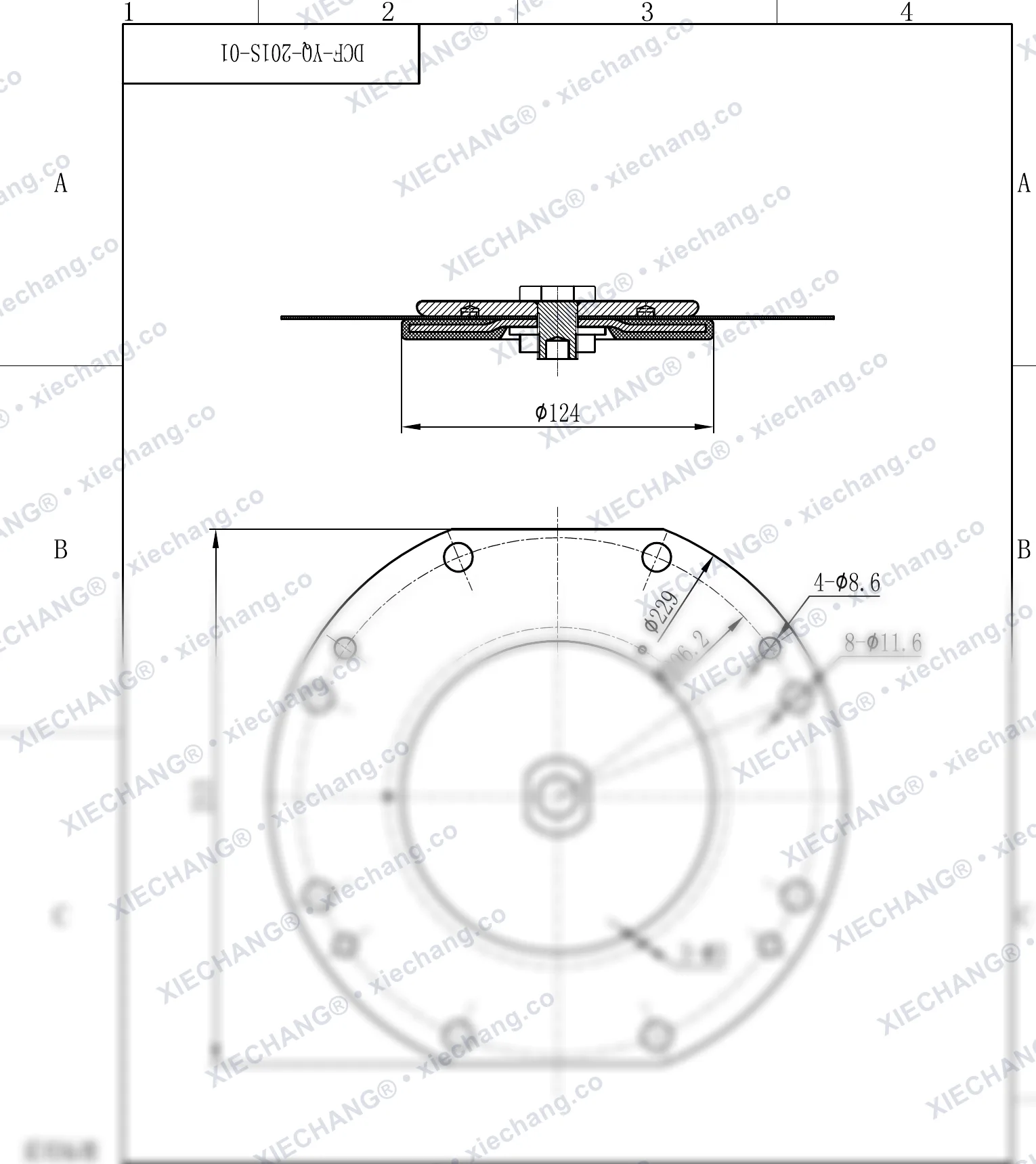 DCF-Y-102S (supposé) — Plan d'assemblage