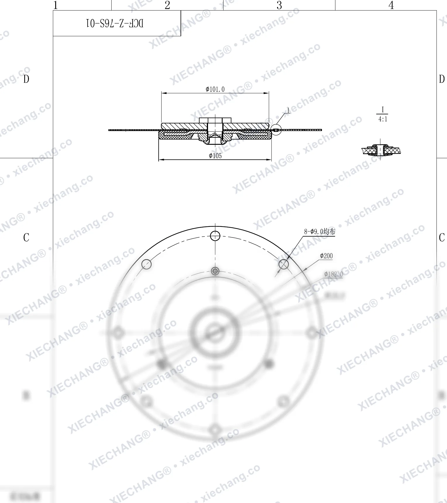 DCF-Z-76S-01 · 3" — Plan d'assemblage