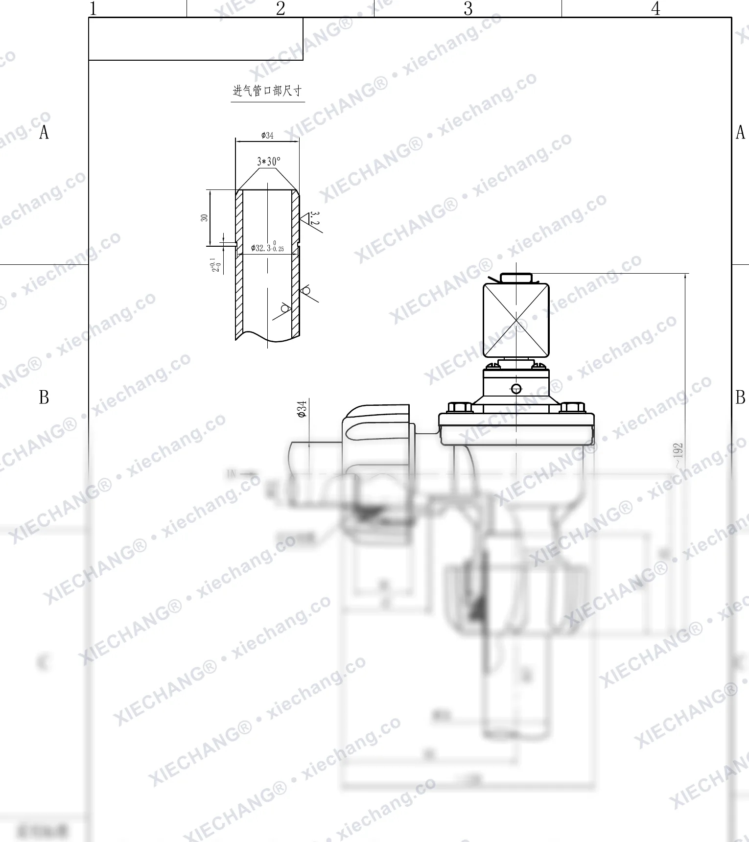 DCF-ZM-25 · 1" · électrovanne à impulsions à angle droit à filetage mâle — Plan d'installation