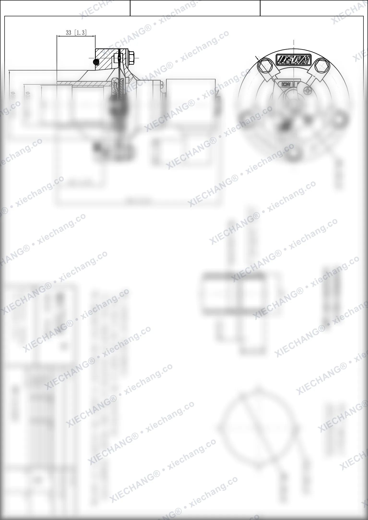 WPS-CA/EG25 · vanne immergée — Plan d'installation