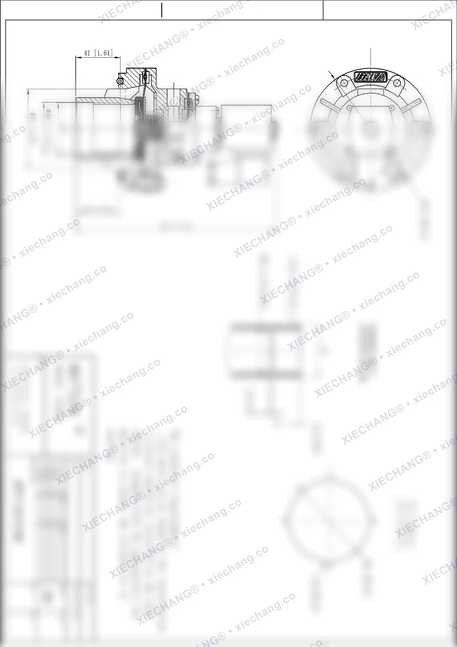 WPS-CA/EG40 · vanne immergée — Plan d'installation