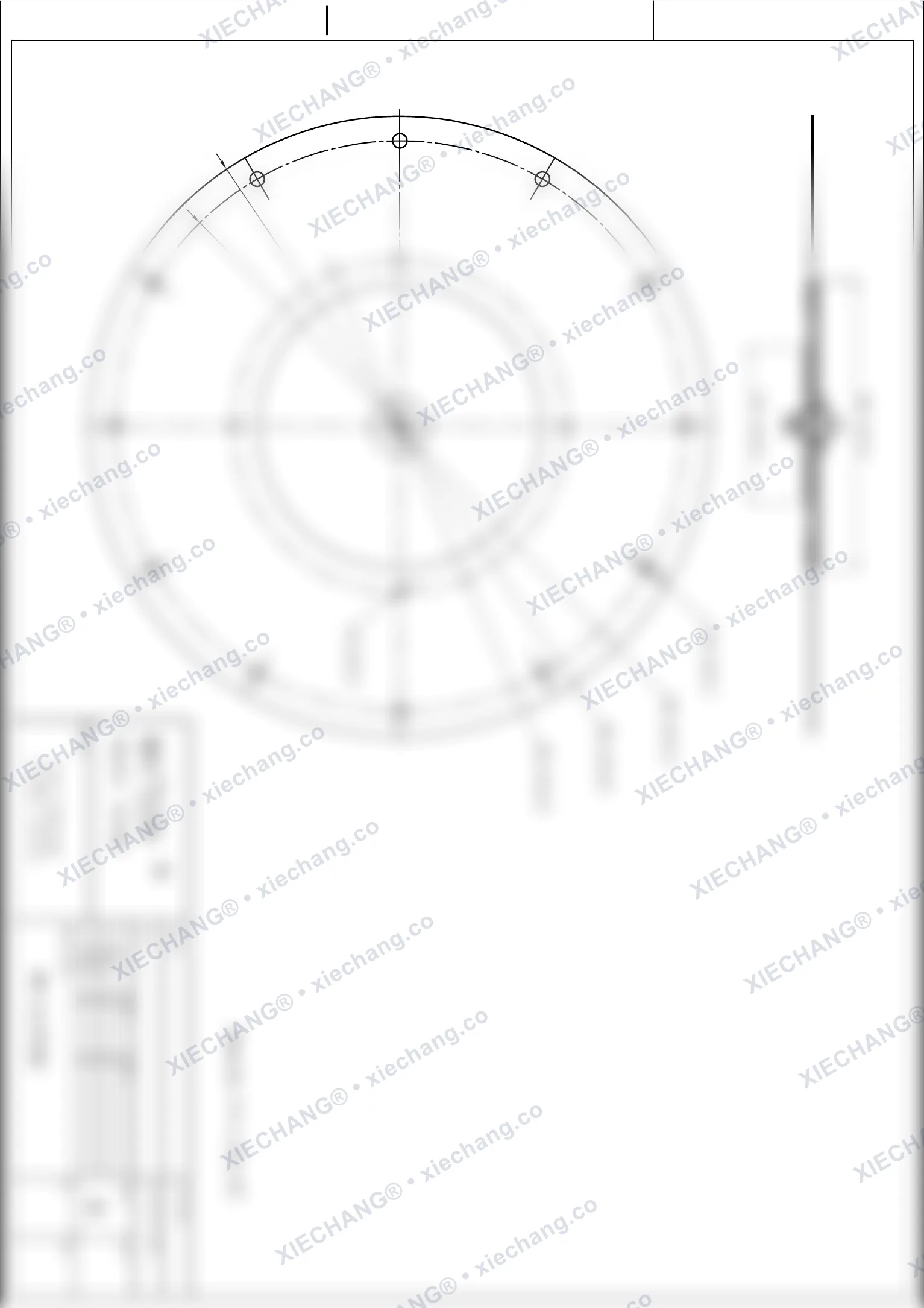 WPS-CA/EP200 · 8 inch · premier étage · assemblage de membrane de grande vanne — Plan d'assemblage