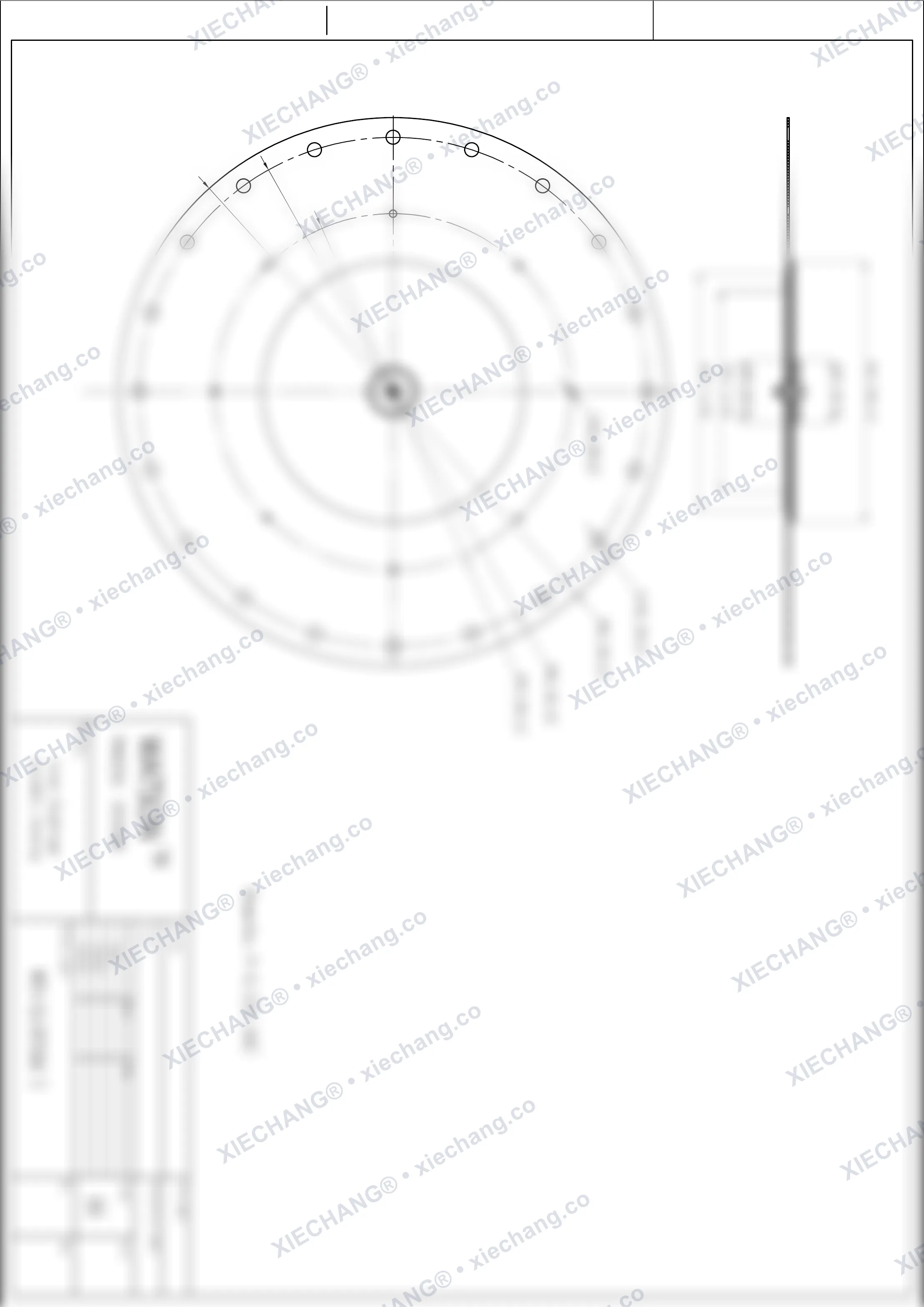 WPS-CA/EP350/I · 14 inch · premier étage · assemblage de membrane de grande vanne — Plan d'assemblage