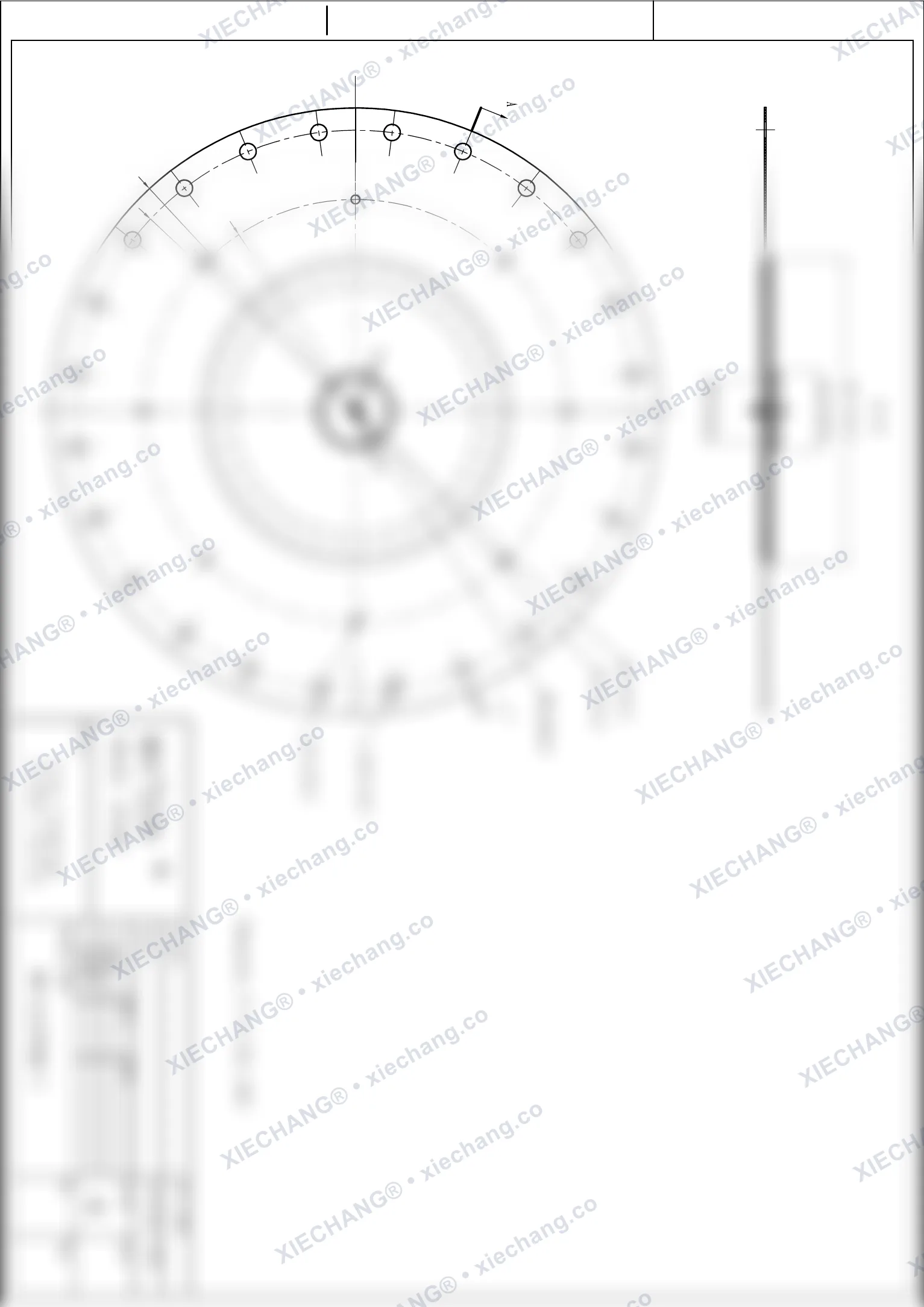 WPS-CA/EP400/I · 16 inch · premier étage · assemblage de membrane de grande vanne — Plan d'assemblage